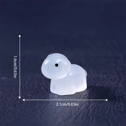 5Pcs Cute Dollhouse Luminous Ghost Doll Miniature Models DIY Accessory Doll House Decor Halloween Ornaments Glow In The Dark Toy