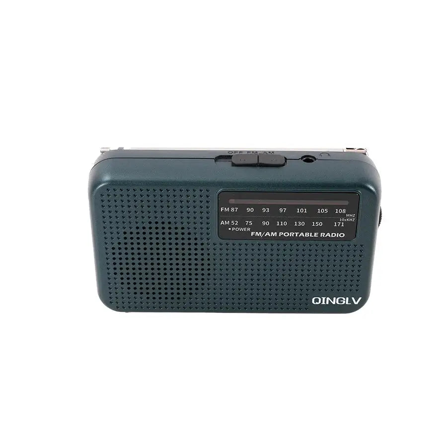 AM/FM portable radio with high sensitivity and high sound quality, uses durable No. 7 batteries, built-in high quality
