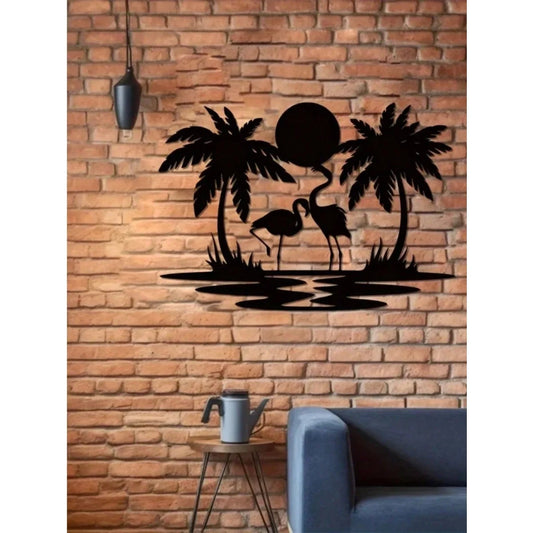 Swan Couple Wall Decoration (Wall Sculpture) | Gorgeous Ornament for Living Room/Door/Bedroom | Halloween & Christmas Gift