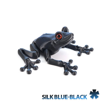 1 Piece Kids Gift 3D Printed Mini Cute Frog Figure Multi-joint Movable With Glittering Eyes For Room Decoration DIY Accessories