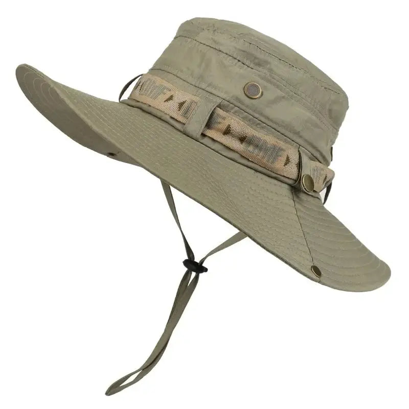 Bucket Hat Outdoor UV Protection Wide Brim Safari Hiking Sun Mesh Cap Unisex
