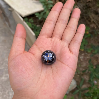 1pcs 20mm Black Plastic Directional Sphere Ball Compass for Outdoor Navigation Mountain Climbing Adventure Direction Guidance