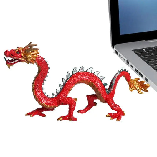 Feng Shui Dragon Statue Lucky Chinese Dragon Decor Realistic Table Decor Dragon Year Sculpture Figurines For Living Room Shelf