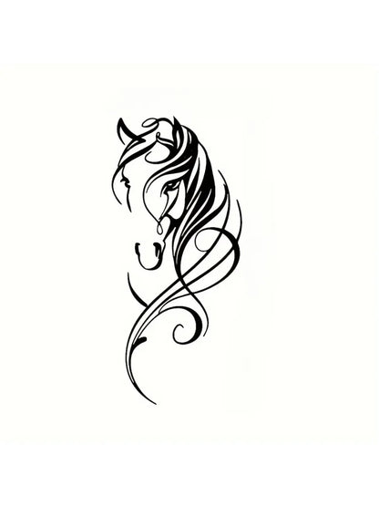 Modern Abstract Horse Metal Wall Sculpture – Industrial Decor – Halloween, Christmas Gift