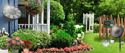 Solar Automatic Drip Irrigation System Kit, Auto Watering Kit for DIY Garden Watering System with 9 Timing Modes Outdoor Garden