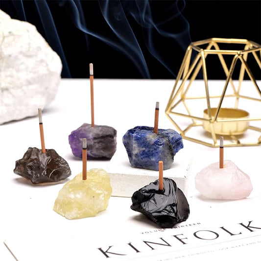 2-3cm Natural Crystal Amethyst Rose Quartz Raw Stone Incense Holder Irregular Ore Mineral Specimen Energy Healing Home Decor