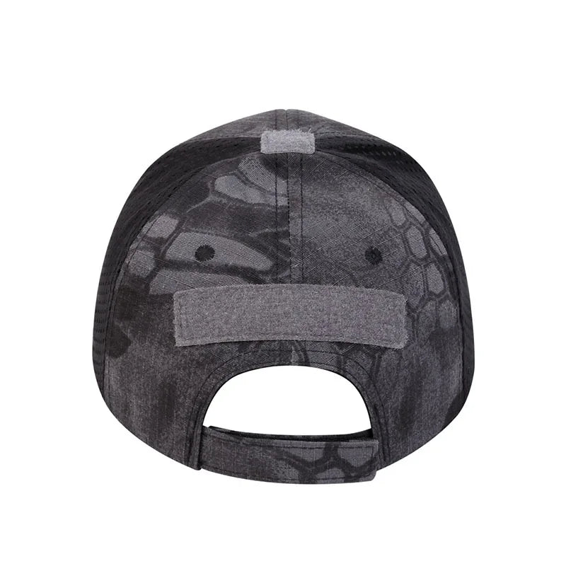 Unisex Skull Embroidered Baseball Caps Outdoor Breathable Mesh Tactics Mountaineering Peaked Hat Adjustable Snapback Caps