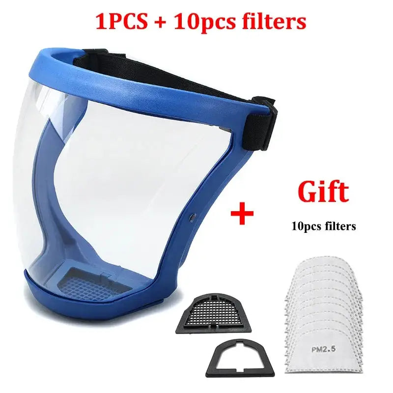 Protection Mask Splashproof Transparent Facial Protector Face Mask Protective Outdoor Safety Mask Head Cover Work Protection