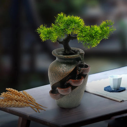 Mini Waterfall Tabletop Fountain, Indoor Relaxation Water Feature, Tabletop Fountains for Home Decoration