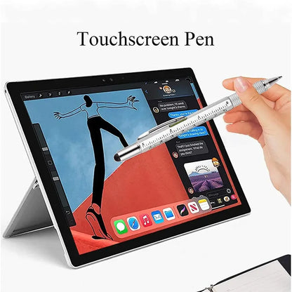 7-in-1 Multifunctional Pen Stylus Touchscreen Screwdriver Ruler Level Tool