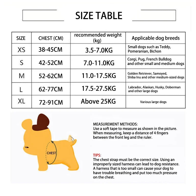 Dog Puppy Harness Quick Release Vest Nylon Material Breathable