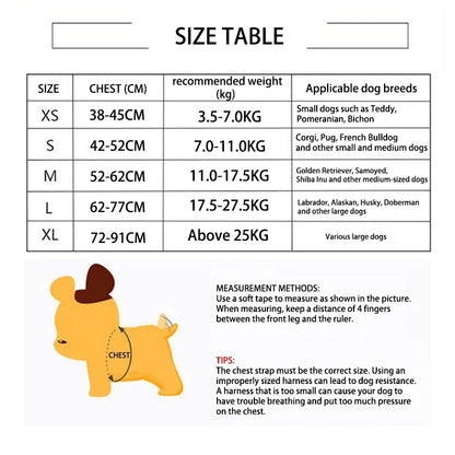 Dog Puppy Harness Quick Release Vest Nylon Material Breathable