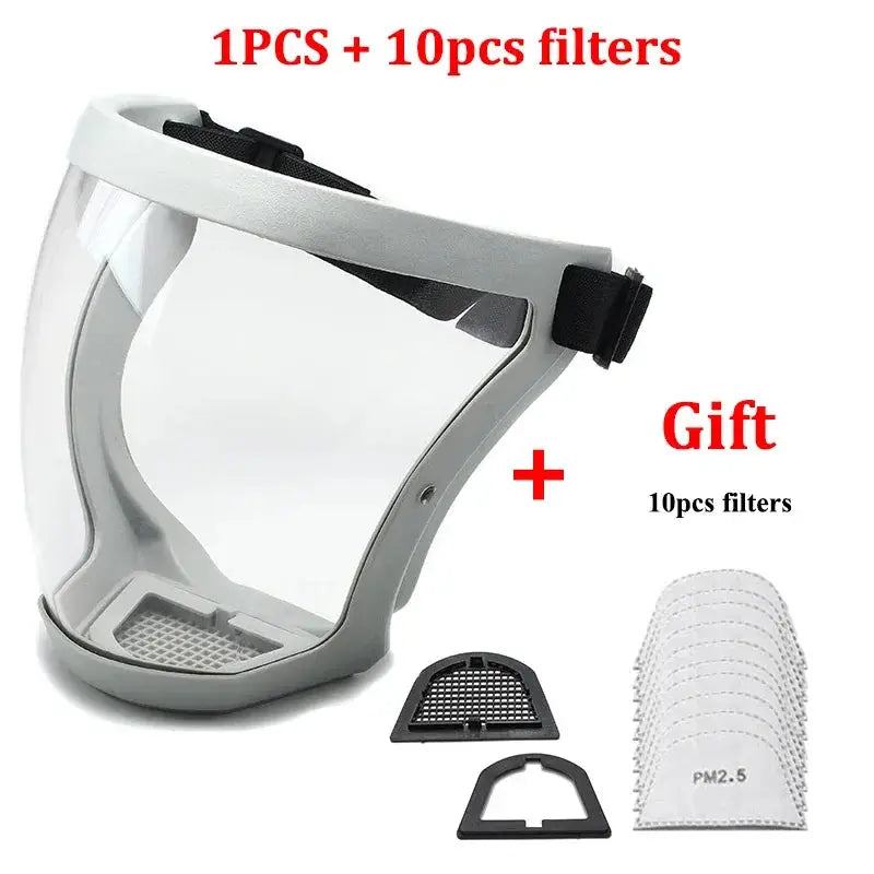 Protection Mask Splashproof Transparent Facial Protector Face Mask Protective Outdoor Safety Mask Head Cover Work Protection