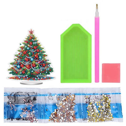 Christmas Special Shaped Desktop Diamond Art Kits Acrylic Diamond Painting Desktop Ornaments Kit for Home Office Desktop Decor