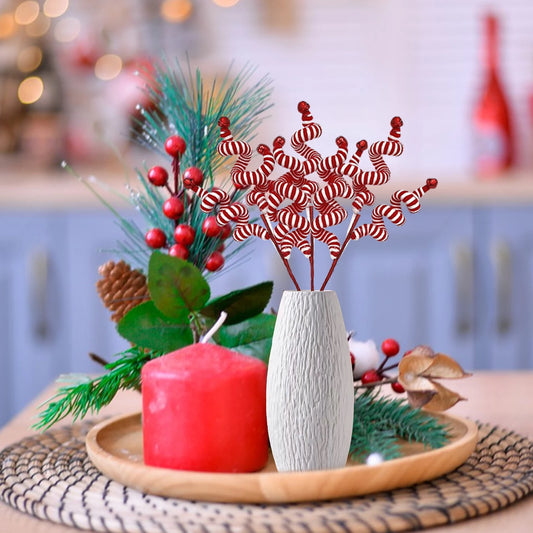 (20 pieces) Christmas decorations Christmas wool bell cuttings wool cuttings 35cm red and white C