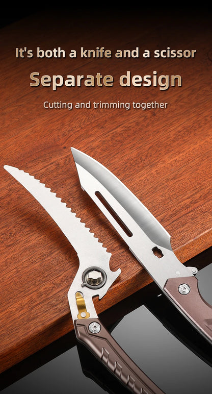 Heavy Duty Poultry Shears - A Must Have Kitchen Shears for Chicken and Meat Cutting - Stainless Food Kitchen Scissors