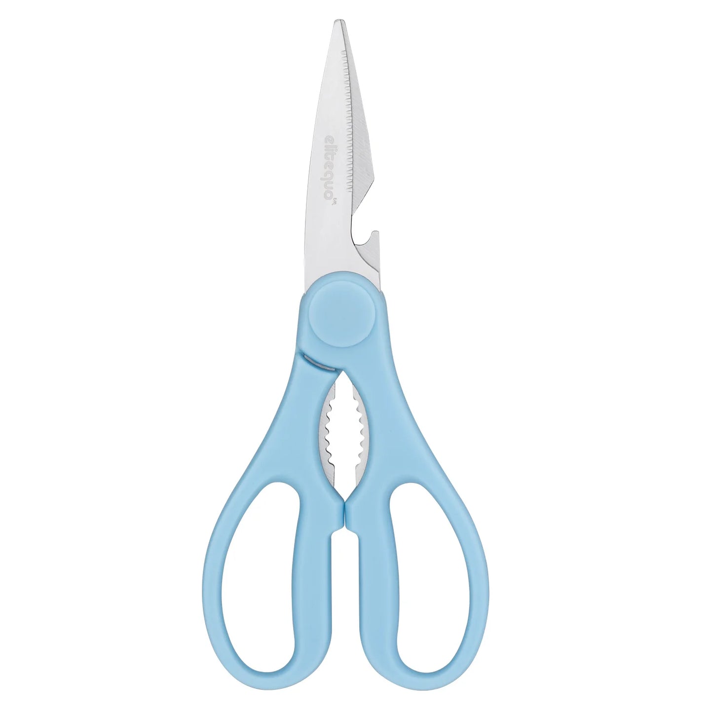 ELITEQUO All Purpose Kitchen Scissors, Heavy Duty Stainless Steel Scissors, Dishwasher Safe, Soft Grip Comfort Handle