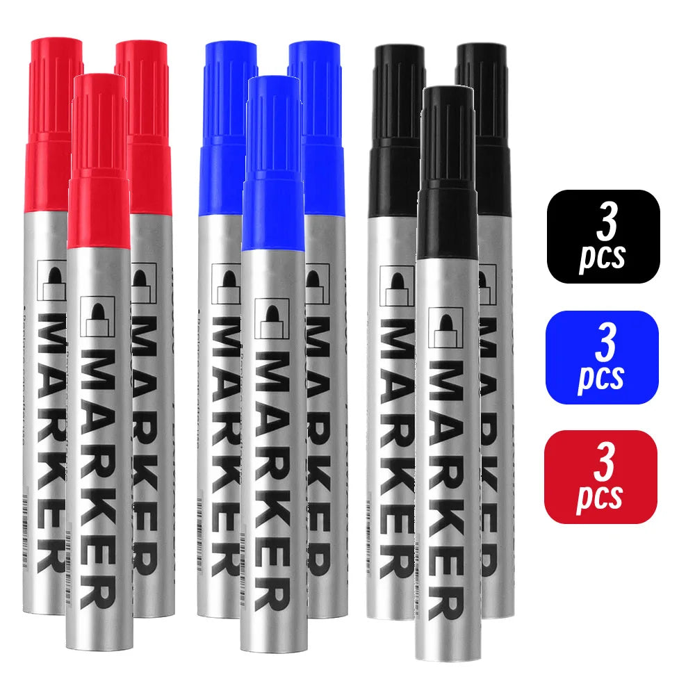Permanent Paint Markers Waterproof Black Quick Drying Oil Based Pen