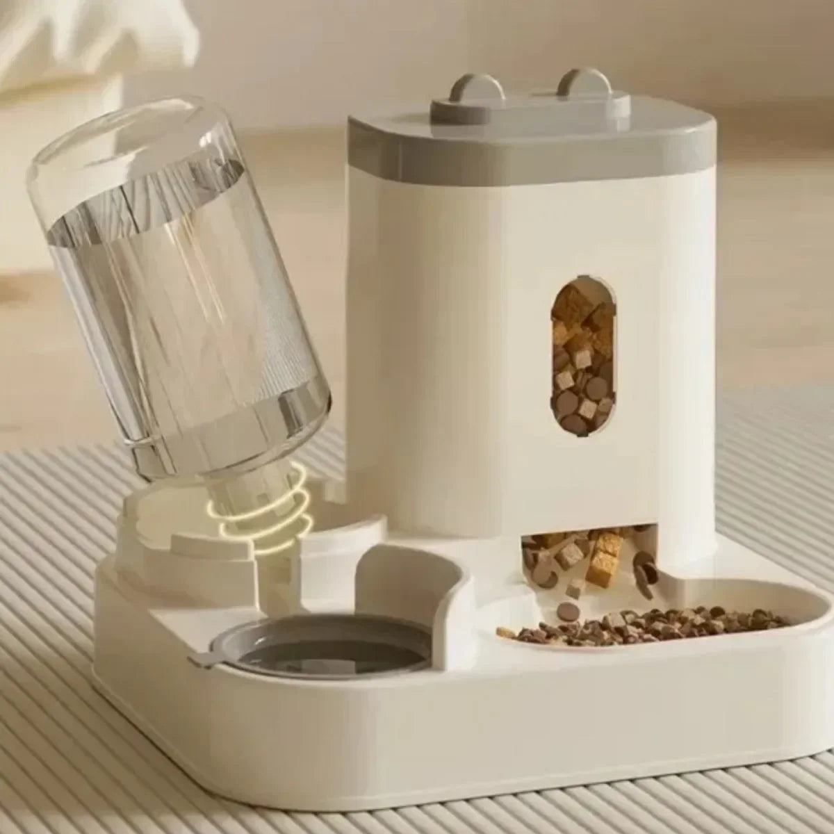 Automatic Gravity Feeder Dog Cat Food Bowl With Water Fountain Large Capacity Pet Food Storage Dispenser Container Puppy Pet Accessories