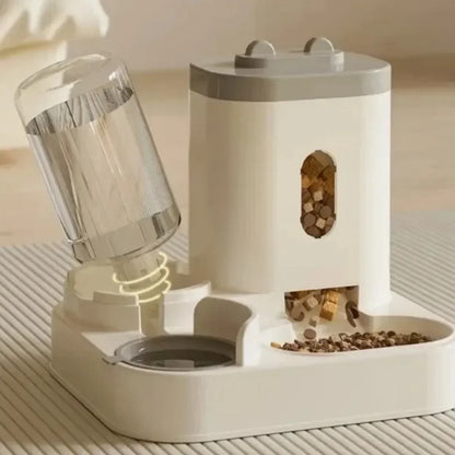Automatic Gravity Feeder Dog Cat Food Bowl With Water Fountain Large Capacity Pet Food Storage Dispenser Container Puppy Pet Accessories