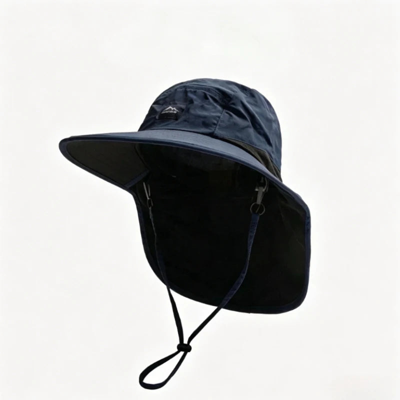 Wide Brim Neck Protection Unisex Bucket Hats Outdoor Visor Quick-drying