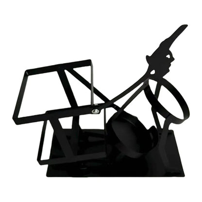 Skull Wine Bottle Stand Beer Whisky Wine Bottle Display Rack Stand Skull Metal Wine Rack for Home Kitchen Bar Table Decoration