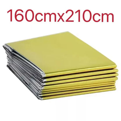 2 Person Emergency Shelter Survival Tent Kit Mylar Tube Tent Sleeping Bag Waterproof Outdoor SOS Thermal Blanket Reusable