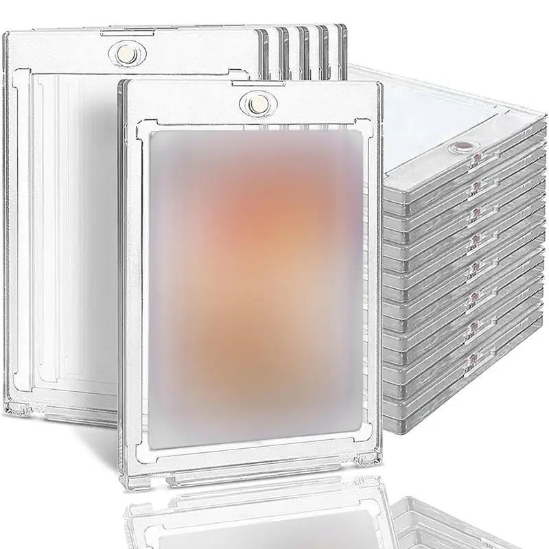 Hard Magnetic Card Holder Clear Cards Holder Gaming Trading Card Display Case Idol Photo Protective Sleeves