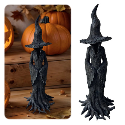 Enchanting Witch Statue 30CM Resin Halloween Home Desktop Statue Ornament Retro Gothic Indoor Figurine Halloween