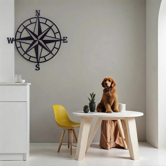 Vintage Nautical Compass Wall Sculpture – Brass Decor – Halloween, Christmas Gift