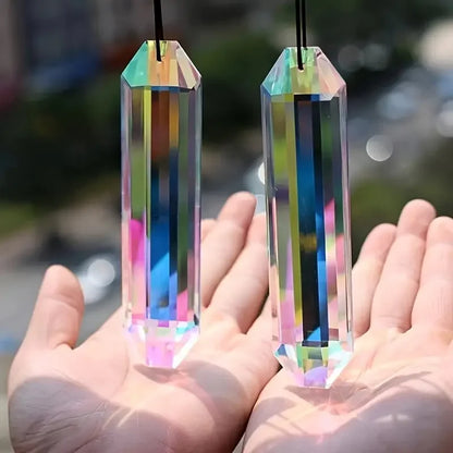2-pcs Sun Catcher Window Prism Pendant Rainbow Hanging Ornament for Home and Garden