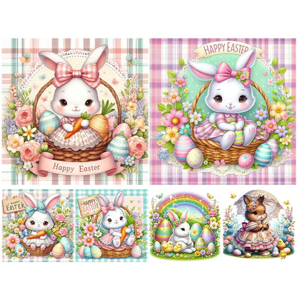 30*30CM 5D DIY Full Round Drill Diamond Painting Easter Gnome Egg Kit Home Decoration Art Craft Mosaic Painting