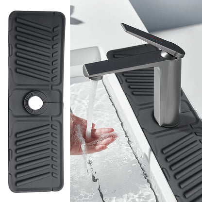 Silicone Faucet Splash Pad Multipurpose Toilet Soap Storage Faucet Mat for Rapid Drainage Kitchen Foldable Drainage Mat