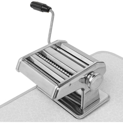 Stainless Steel Pasta Maker Machine Adjustable Noodle Dumpling Press with Two Cutters Multifunctional Kitchen Appliance