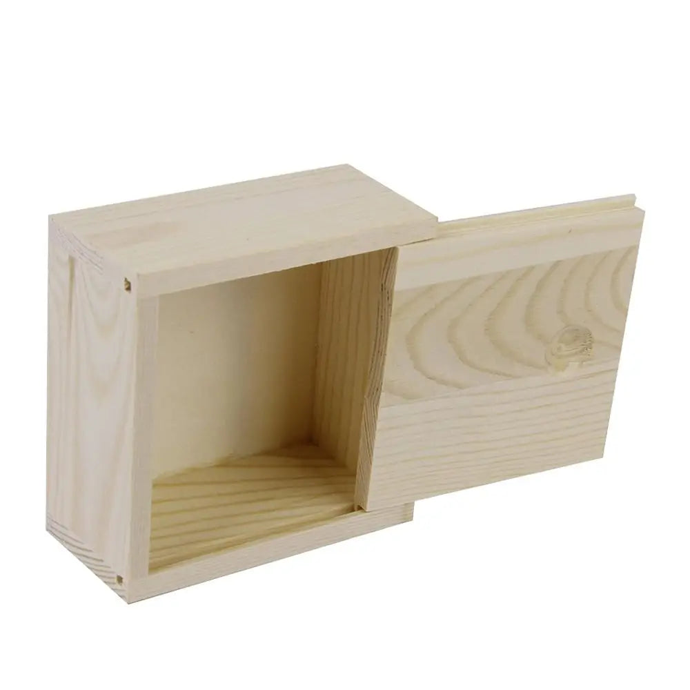 Jewelry Case With Slide Top for Jewelry Organizer Container Wooden Box Storage Box