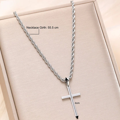 New Stainless Steel Cross Pendant Necklace Minimalist Gold Color