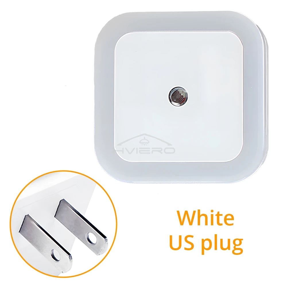 LED Night Lights Motion Sensor Smart Bulbs Plug Operated Bedside Square Wall Lamps Room Hallway Pathway Toilet Homes Lighting