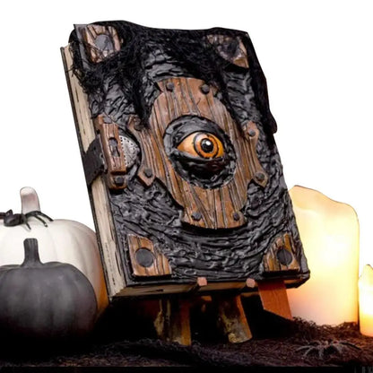 Halloween Book Of Spells Prop Book Spell Book Witch Decoration Horror Sculpture Prop Art Charm Eye Halloween Home Ornament