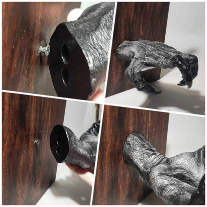 Halloween Decoration Witch Hand Statue Gothic Art Sculpture Resin Retro Wall Keys Jewelry Hange Horror Props DIY Decor