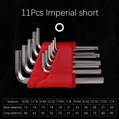 5/8/11 Pcs Metric Allen Key Set Hex Wrench L-Key Short Arm 1.5-6mm