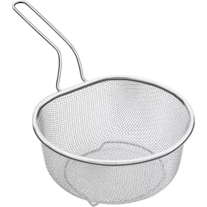 Stainless Steel Basin Colander with Handle, Mesh Semi-circular Colander Large Metal Strainer for Kitchen Food - Pasta, Berry, Ve