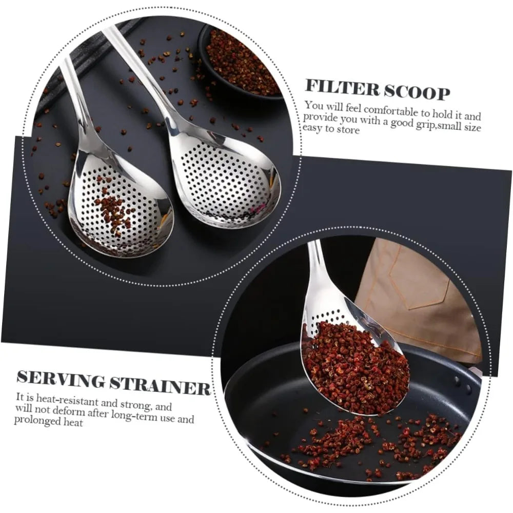 Fried Food Colander Filter Spoon Kitchen Tool Strainer Serving Bowl for Restaurant