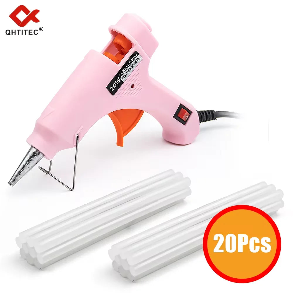 20W Mini Hot Glue Gun with 20 Glue Sticks, Electric DIY Craft & Home Repair Tool