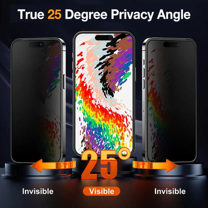 3 pieces of fully covered frosted privacy screen protector, scratch resistant, easy to install, bubble free, suitable for iPhone 17 Pro Max/17Air/16 Pro Max/16 Plus/16E/iPhone 15 Pro Max/14/13 Mini/12/11/  series