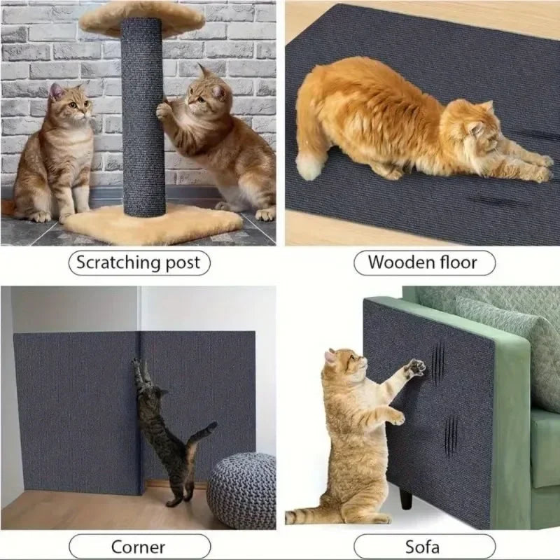 Trimmable Self-Adhesive Carpet Cats Scratch Board Wall Anti-Scratch Sofa Diy Cats Scratch Board Sofa Protection Paws Sharpen