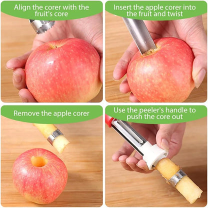 2-in-1 Apple Corer & Slicer - Christmas Baking Essentials for Holiday Desserts & Fruit Platters kitchen utensils