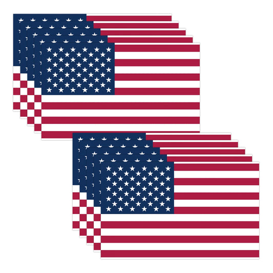 10 Sheets/Pack American Flag Sticker, Patriotic USA Flag Car Stickers