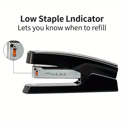 Durable Stapler With 1000 Staples Capable of Binding 25 Sheets of Paper Professional Office and Study Stationery Supplies