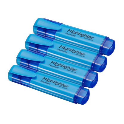4Pc OR 6Pc Highlighter Fluorescent Pens Broad Tip Writing Marker Pens for Art Drawing Doodling Marking Office Stationery School Supply