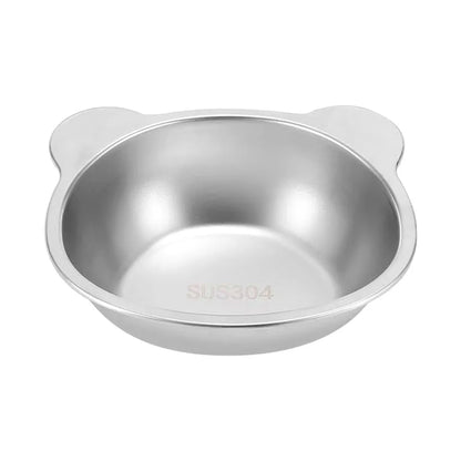 Raised Cat Bowls Tilted Neck Guard Cat Food Bowl 304 Stainless Steel Shatter-resistant Elevated 15° Pet Supplies for Puppy Cat